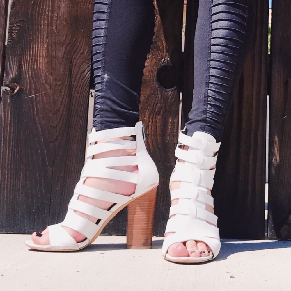 White Sam Edelman Heels